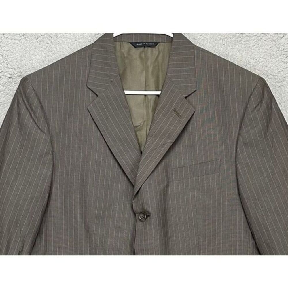 Banana Republic Blazer Adult 44R Brown Pinstripe 3-Button Sport Coat Suit Mens